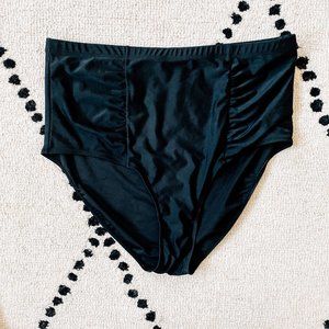 High Waisted Black Ruched Bottoms